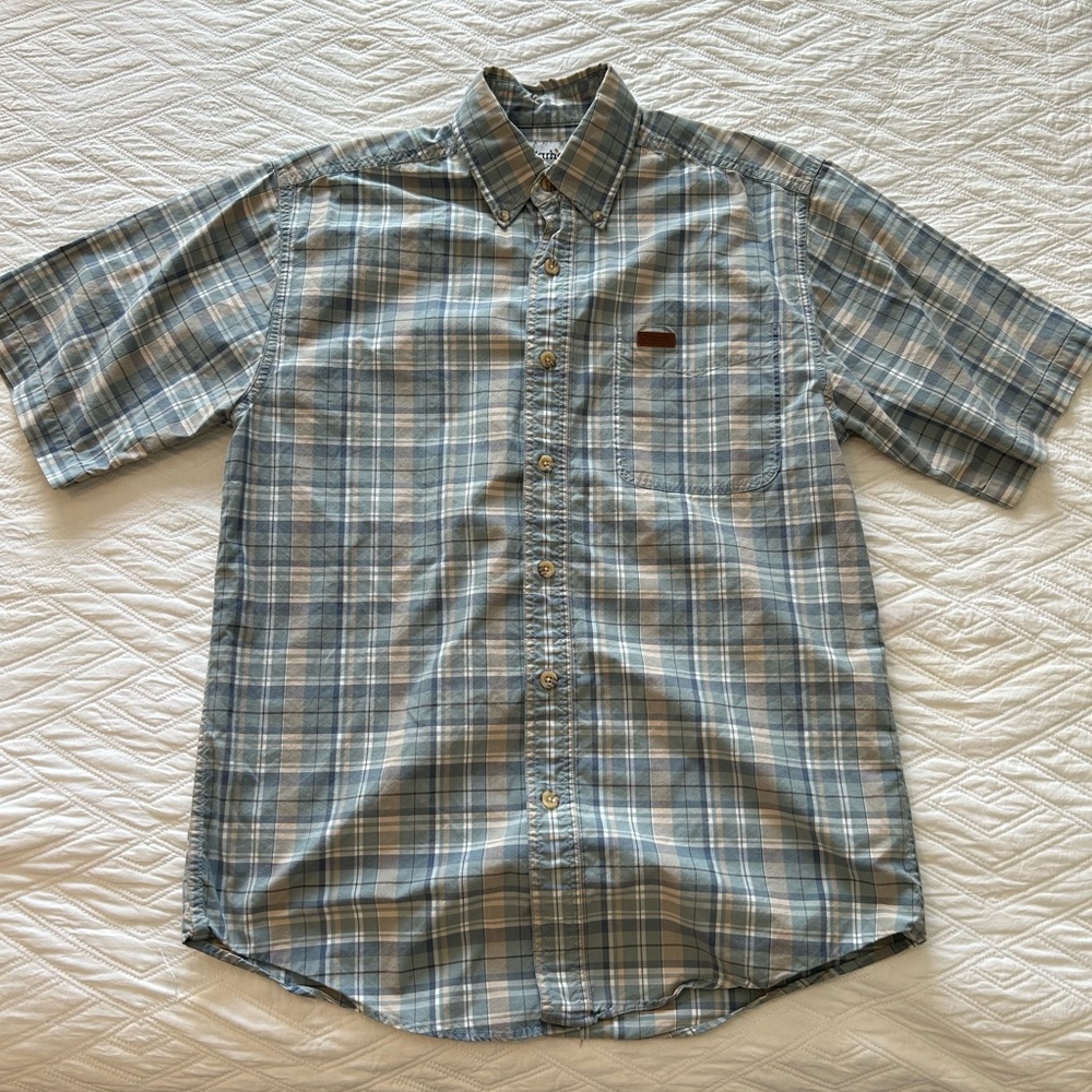 Men’s short sleeve Carhartt button-down shirt size small